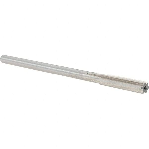 Alvord Polk - 0.32" High Speed Steel 6 Flute Chucking Reamer - Straight Flute, 0.2792" Straight Shank, 1-1/2" Flute Length, 6" OAL - USA Tool & Supply