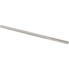 Alvord Polk - 0.1465" High Speed Steel 4 Flute Chucking Reamer - Straight Flute, 0.143" Straight Shank, 1" Flute Length, 4" OAL - USA Tool & Supply