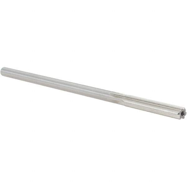 Alvord Polk - 0.2465" High Speed Steel 6 Flute Chucking Reamer - Straight Flute, 0.2329" Straight Shank, 1-1/2" Flute Length, 6" OAL - USA Tool & Supply