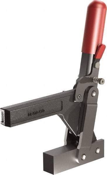 De-Sta-Co - 1,147 Lb Holding Capacity, Vertical Handle, Manual Hold Down Toggle Clamp - 138° Handle Movement, 74° Bar Opening, Solid Bar, Solid Base, Oxide Finish, Forged Alloy Steel - USA Tool & Supply