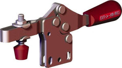 De-Sta-Co - 202 Lb Holding Capacity, Horizontal Handle, Manual Hold Down Toggle Clamp - 61° Handle Movement, 91° Bar Opening, U-Bar, Straight Base, Carbon Steel - USA Tool & Supply