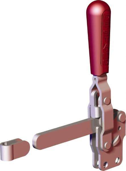 De-Sta-Co - 499 Lb Holding Capacity, Vertical Handle, Manual Hold Down Toggle Clamp - 57° Handle Movement, 99° Bar Opening, Solid Bar, Straight Base, Carbon Steel - USA Tool & Supply