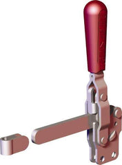De-Sta-Co - 499 Lb Holding Capacity, Vertical Handle, Manual Hold Down Toggle Clamp - 57° Handle Movement, 99° Bar Opening, Solid Bar, Straight Base, Carbon Steel - USA Tool & Supply