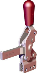 De-Sta-Co - 607 Lb Holding Capacity, Vertical Handle, Manual Hold Down Toggle Clamp - 66° Handle Movement, 75° Bar Opening, Solid Bar, Straight Base, Carbon Steel - USA Tool & Supply