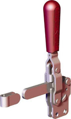 De-Sta-Co - 499 Lb Holding Capacity, Vertical Handle, Manual Hold Down Toggle Clamp - 57° Handle Movement, 90° Bar Opening, Solid Bar, Straight Base, Carbon Steel - USA Tool & Supply
