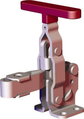 De-Sta-Co - 375 Lb Holding Capacity, Vertical Handle, Manual Hold Down Toggle Clamp - 57° Handle Movement, 99° Bar Opening, U-Bar, Flanged Base, Carbon Steel - USA Tool & Supply