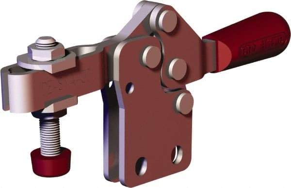 De-Sta-Co - 151 Lb Holding Capacity, Horizontal Handle, Manual Hold Down Toggle Clamp - 60° Handle Movement, 90° Bar Opening, U-Bar, Straight Base, Carbon Steel - USA Tool & Supply
