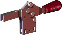De-Sta-Co - 202 Lb Holding Capacity, Horizontal Handle, Manual Hold Down Toggle Clamp - 61° Handle Movement, 91° Bar Opening, U-Bar, Straight Base, Carbon Steel - USA Tool & Supply