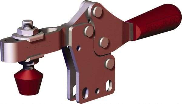De-Sta-Co - 499 Lb Holding Capacity, Horizontal Handle, Manual Hold Down Toggle Clamp - 56° Handle Movement, 91° Bar Opening, U-Bar, Straight Base, Carbon Steel - USA Tool & Supply