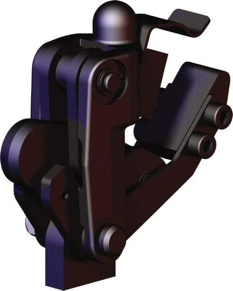 De-Sta-Co - 1,574 Lb Holding Capacity, Vertical Handle, Manual Hold Down Toggle Clamp - 200° Bar Opening, Weldable Base, Oxide Finish, Forged Alloy Steel - USA Tool & Supply