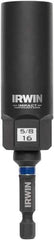 Irwin - 3/8" Drive Reverse Spiral Flute Hex Bolt Remover - 1/4" Hex, 2-1/2" OAL - USA Tool & Supply