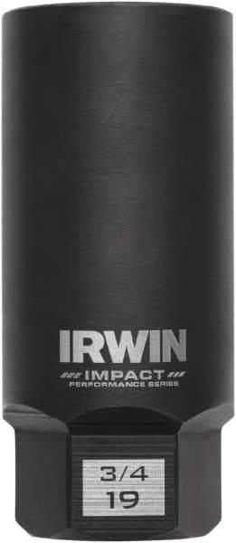 Irwin - 3/8" Drive Reverse Spiral Flute Hex Bolt Remover - 1/4" Hex, 2-1/2" OAL - USA Tool & Supply