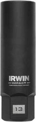 Irwin - 3/8" Drive Reverse Spiral Flute Hex Bolt Remover - 1/4" Hex, 2-1/2" OAL - USA Tool & Supply