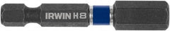 Irwin - 8mm Hex Bit - 1/4" Hex Drive, 2" OAL - USA Tool & Supply