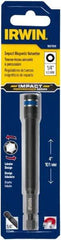 Irwin - 1/4" Magnetic Nutsetter - 1/4" Hex Drive, 4" OAL, 7/16" Socket Nose Diam - USA Tool & Supply