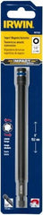 Irwin - 1/4" Magnetic Nutsetter - 1/4" Hex Drive, 6" OAL, 7/16" Socket Nose Diam - USA Tool & Supply