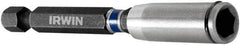 Irwin - 1/4" Drive, Magnetic Holder with C-Ring Screwdriver Bit - 2" OAL - USA Tool & Supply
