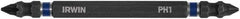 Irwin - #1 x #1 D/E Phillips Screwdriver Bit - 1/4" Hex Drive, 4" OAL - USA Tool & Supply