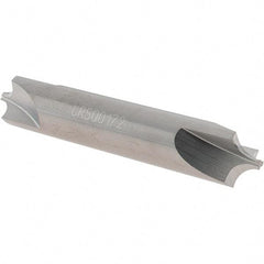 Scientific Cutting Tools - 0.172" Radius, 1/2" Mill Diam, 3 Flute Solid Carbide Corner Rounding End Mill - Double End, Uncoated, 3" OAL, 1/2" Shank Diam - USA Tool & Supply