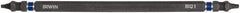 Irwin - #1 x #1" Square Size D/E Square Recess Screwdriver Bit - 1/4" Hex Drive, 6" OAL - USA Tool & Supply