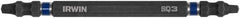 Irwin - #3 x #3" Square Size D/E Square Recess Screwdriver Bit - 1/4" Hex Drive, 4" OAL - USA Tool & Supply