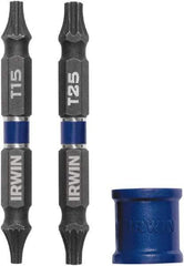 Irwin - 3 Piece, Torx Handle, Double End Bit Set - No. 2 Phillips - USA Tool & Supply