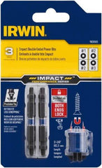 Irwin - 3 Piece, Square Handle, Double End Bit Set - #1 to #3 - USA Tool & Supply