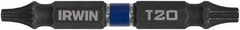 Irwin - T15 x T20 D/E Torx Screwdriver Bit - 1/4" Hex Drive, 2-3/8" OAL - USA Tool & Supply