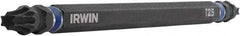 Irwin - T25 x T25 Torx Bit - 1/4" Hex Drive, 6" OAL - USA Tool & Supply