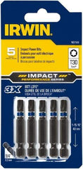Irwin - T30 Torx Bit - 1/4" Hex Drive, 2" OAL - USA Tool & Supply