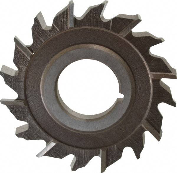 Keo - 2-1/2" Diam x 1/4" Width of Cut, 16 Teeth, High Speed Steel Side Milling Cutter - Staggered Teeth, Uncoated - USA Tool & Supply