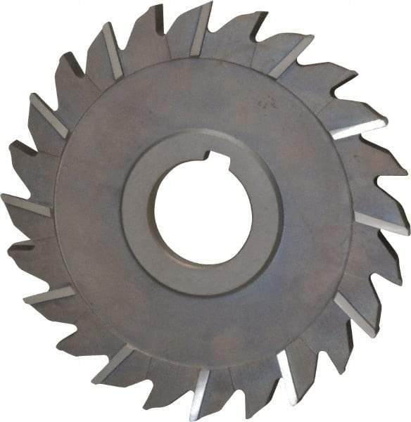 Keo - 5" Diam x 1/4" Width of Cut, 24 Teeth, High Speed Steel Side Milling Cutter - Staggered Teeth, Uncoated - USA Tool & Supply