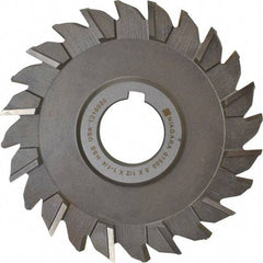 Keo - 5" Diam x 1/2" Width of Cut, 24 Teeth, High Speed Steel Side Milling Cutter - Staggered Teeth, Uncoated - USA Tool & Supply