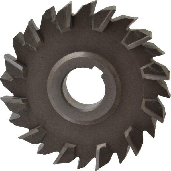 Keo - 5" Diam x 3/4" Width of Cut, 24 Teeth, High Speed Steel Side Milling Cutter - Staggered Teeth, Uncoated - USA Tool & Supply