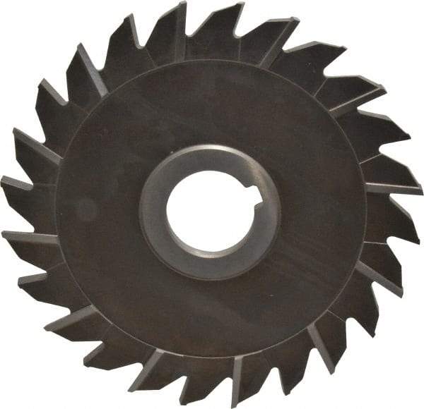 Keo - 6" Diam x 1/4" Width of Cut, 24 Teeth, High Speed Steel Side Milling Cutter - Staggered Teeth, Uncoated - USA Tool & Supply