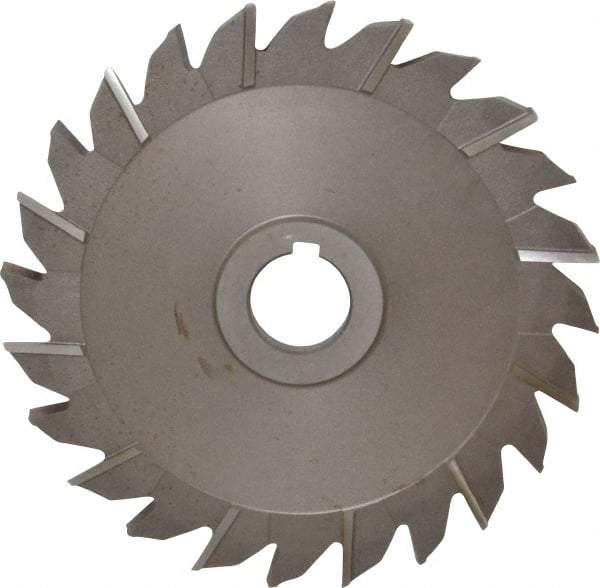 Keo - 6" Diam x 5/16" Width of Cut, 24 Teeth, High Speed Steel Side Milling Cutter - Staggered Teeth, Uncoated - USA Tool & Supply