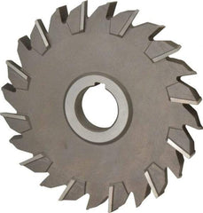 Keo - 6" Diam x 1/2" Width of Cut, 24 Teeth, High Speed Steel Side Milling Cutter - Staggered Teeth, Uncoated - USA Tool & Supply