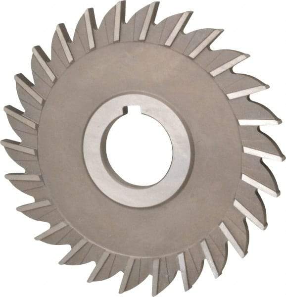 Keo - 5" Diam x 1/4" Width of Cut, 26 Teeth, High Speed Steel Side Milling Cutter - Straight Teeth, Uncoated - USA Tool & Supply