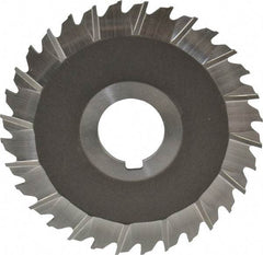 Keo - 4" Blade Diam x 3/32" Blade Thickness, 1" Hole, 32 Teeth, High Speed Steel Side Chip Saw - Staggered Tooth, Arbor Connection, Right Hand Cut, Uncoated - USA Tool & Supply