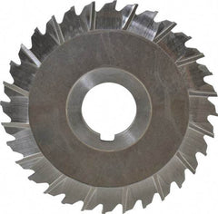 Keo - 4" Blade Diam x 1/8" Blade Thickness, 1" Hole, 32 Teeth, High Speed Steel Side Chip Saw - Staggered Tooth, Arbor Connection, Right Hand Cut, Uncoated - USA Tool & Supply