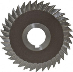 Keo - 4" Blade Diam x 3/32" Blade Thickness, 1" Hole, 36 Teeth, High Speed Steel Side Chip Saw - Straight Tooth, Arbor Connection, Right Hand Cut, Uncoated, with Keyway - USA Tool & Supply