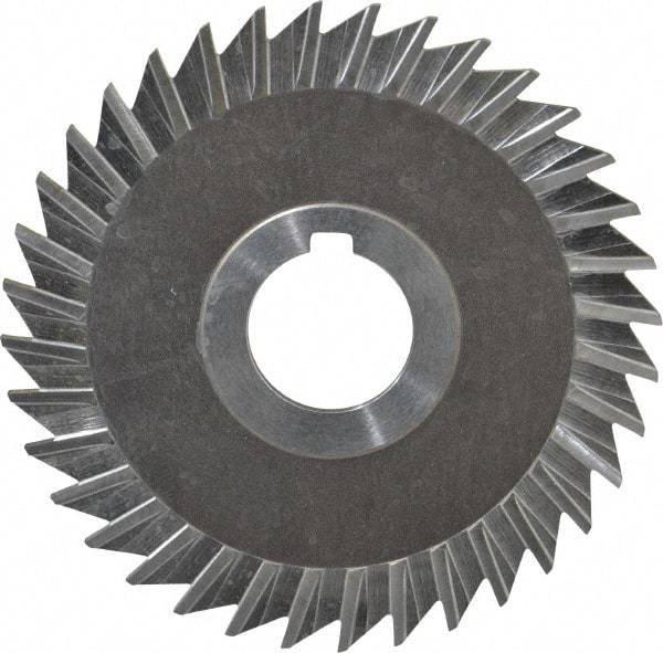 Keo - 4" Blade Diam x 1/8" Blade Thickness, 1" Hole, 36 Teeth, High Speed Steel Side Chip Saw - Straight Tooth, Arbor Connection, Right Hand Cut, Uncoated, with Keyway - USA Tool & Supply