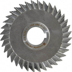 Keo - 4" Blade Diam x 5/32" Blade Thickness, 1" Hole, 36 Teeth, High Speed Steel Side Chip Saw - Straight Tooth, Arbor Connection, Right Hand Cut, Uncoated, with Keyway - USA Tool & Supply