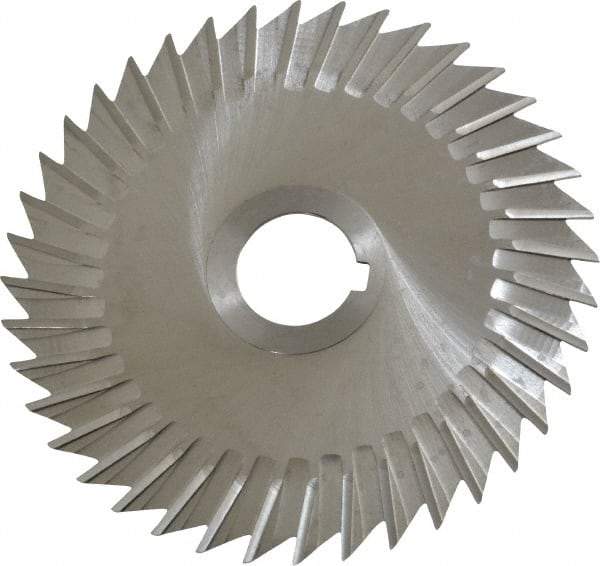 Keo - 5" Blade Diam x 1/16" Blade Thickness, 1" Hole, 40 Teeth, High Speed Steel Side Chip Saw - Straight Tooth, Arbor Connection, Right Hand Cut, Uncoated, with Keyway - USA Tool & Supply