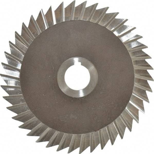 Keo - 6" Blade Diam x 1/8" Blade Thickness, 1" Hole, 42 Teeth, High Speed Steel Side Chip Saw - Straight Tooth, Arbor Connection, Right Hand Cut, Uncoated, with Keyway - USA Tool & Supply