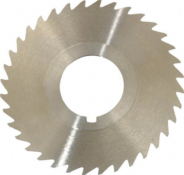 Keo - 2-1/2" Diam x 1/32" Blade Thickness x 7/8" Arbor Hole Diam, 36 Tooth Slitting and Slotting Saw - Arbor Connection, Right Hand, Uncoated, High Speed Steel, 10° Rake, Concave Ground - USA Tool & Supply