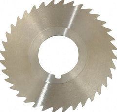 Keo - 2-1/2" Diam x 1/32" Blade Thickness x 7/8" Arbor Hole Diam, 36 Tooth Slitting and Slotting Saw - Arbor Connection, Right Hand, Uncoated, High Speed Steel, 10° Rake, Concave Ground - USA Tool & Supply