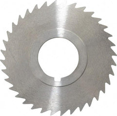 Keo - 2-1/2" Diam x 3/64" Blade Thickness x 7/8" Arbor Hole Diam, 36 Tooth Slitting and Slotting Saw - Arbor Connection, Right Hand, Uncoated, High Speed Steel, 10° Rake, Concave Ground - USA Tool & Supply