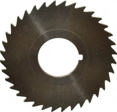 Keo - 2-1/2" Diam x 1/16" Blade Thickness x 7/8" Arbor Hole Diam, 36 Tooth Slitting and Slotting Saw - Arbor Connection, Right Hand, Uncoated, High Speed Steel, 10° Rake, Concave Ground - USA Tool & Supply