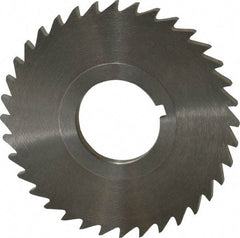 Keo - 2-1/2" Diam x 1/8" Blade Thickness x 7/8" Arbor Hole Diam, 36 Tooth Slitting and Slotting Saw - Arbor Connection, Right Hand, Uncoated, High Speed Steel, 10° Rake, Concave Ground - USA Tool & Supply